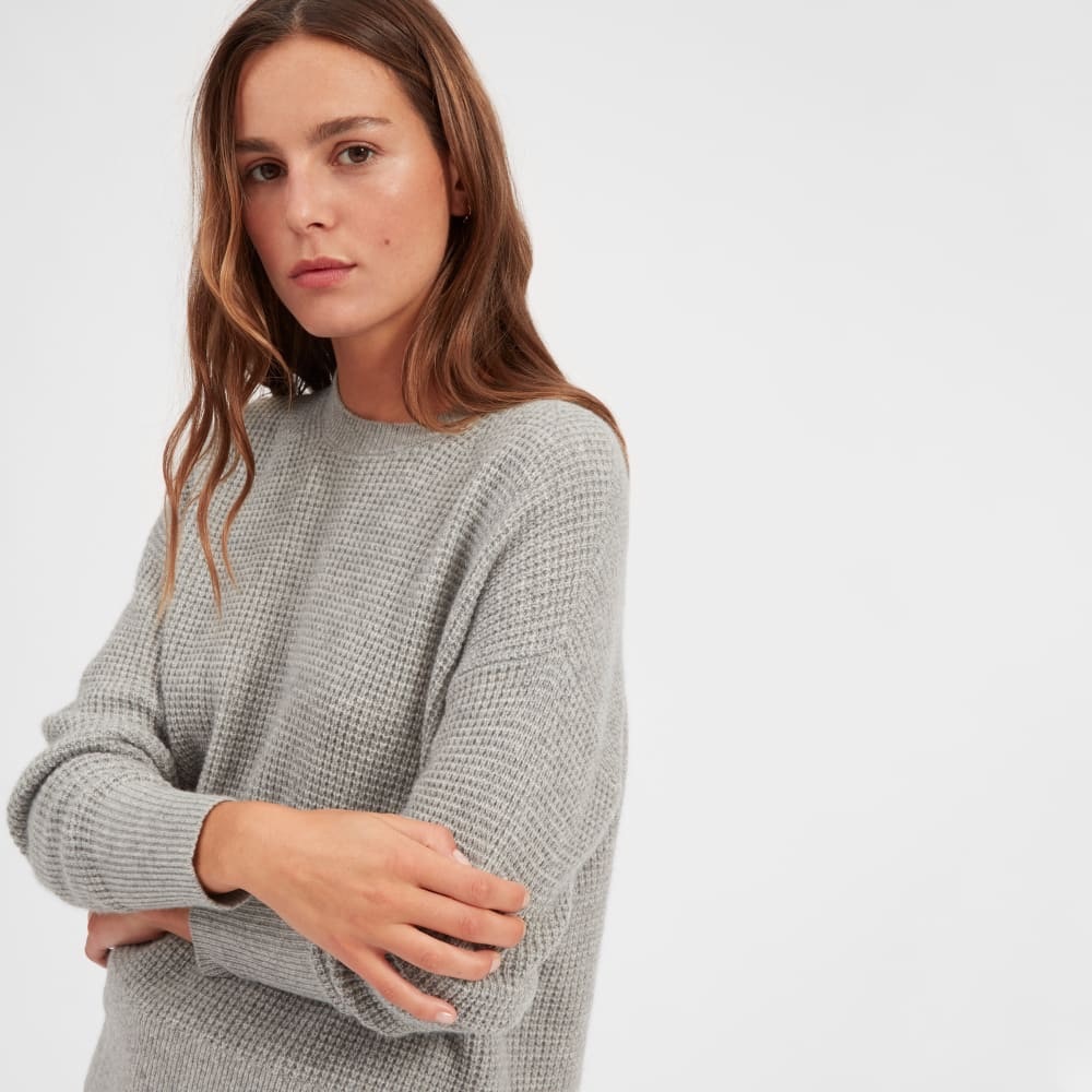 Everlane Waffle Cashmere Crew Size Small